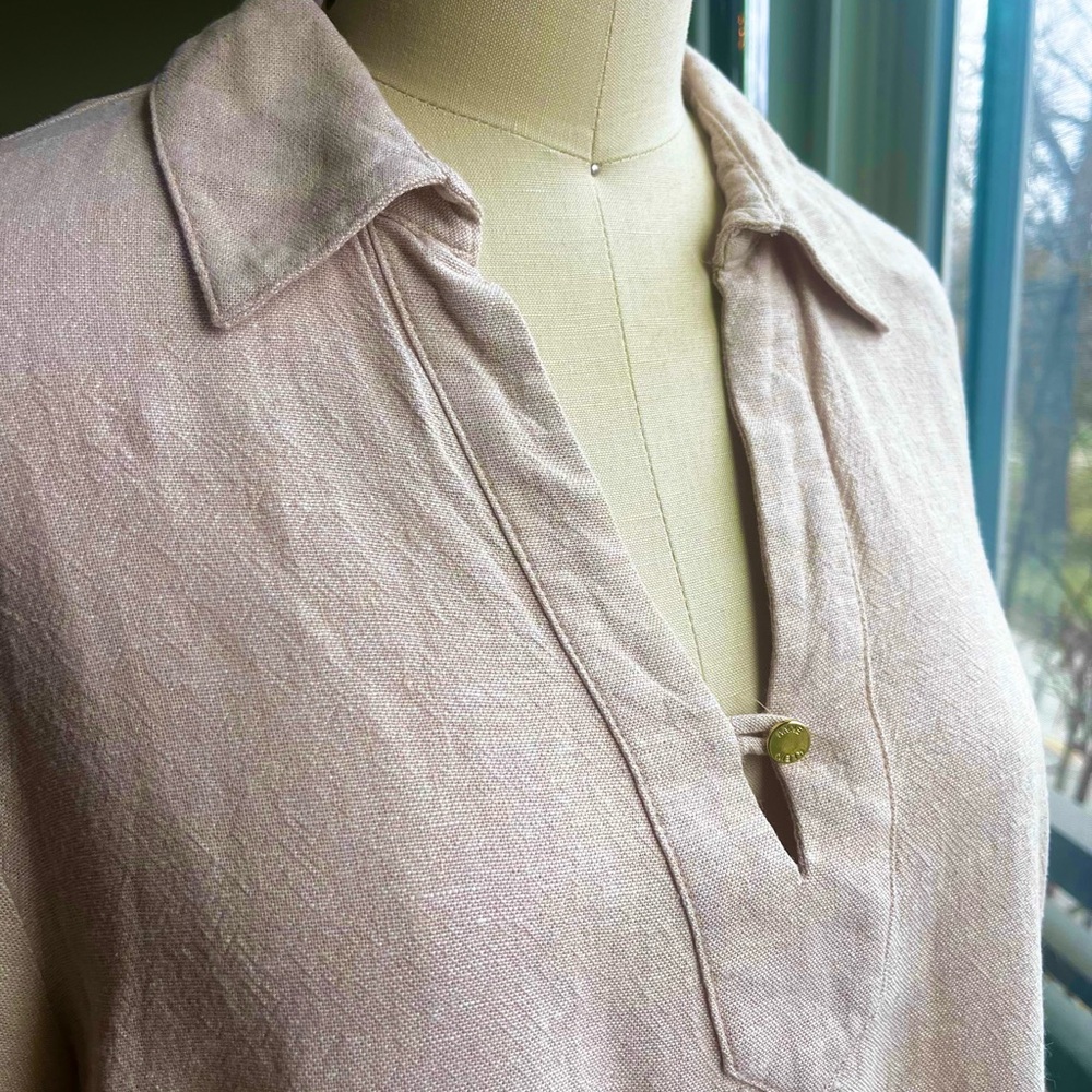 Anne Klein Relaxed Tunic with Flat Collar Small - Picture 4 of 6
